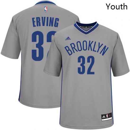 Youth Adidas Brooklyn Nets 32 Julius Erving Swingman Gray Alternate NBA Jersey